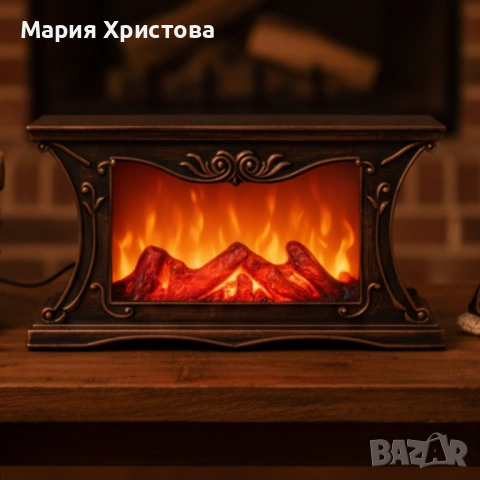 Декоративна LED камина с реалистичен ефект на пламък и жарава, снимка 5 - Лед осветление - 53076937