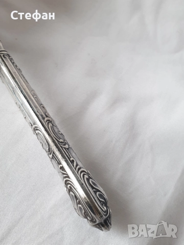 Лопатка със сребърна дръжка , снимка 9 - Антикварни и старинни предмети - 51967839