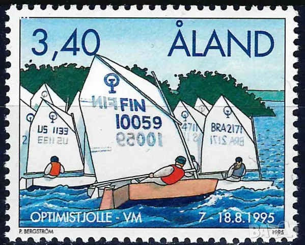 Аланд /Финландия/ 1995 - яхти MNH, снимка 1 - Филателия - 48258252