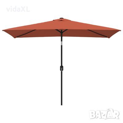vidaXL Градински чадър с метален прът, 300x200 см, теракота（SKU:44504, снимка 1 - Градински мебели, декорация  - 46336223