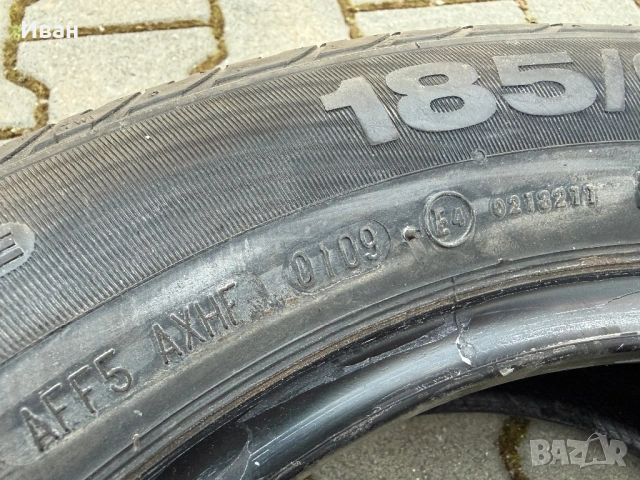 26р. ЧИСТО НОВИ Летни Гуми 185/60R/15 -CONTINENTAL- DOT:0109, снимка 9 - Гуми и джанти - 53868163