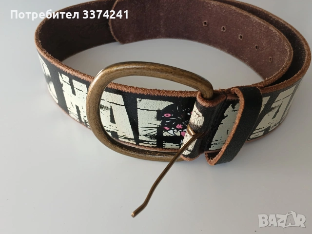 Кожен колан Ed Hardy унисекс, снимка 2 - Колани - 54105438