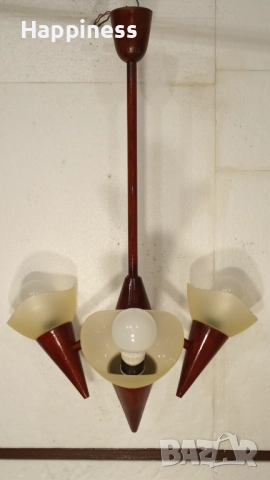 Абажур (полилей) от бук, снимка 2 - Лампи за таван - 49846843