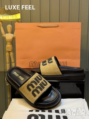 MIU MIU ✨Дамски Чехли , снимка 2 - Чехли - 54282460