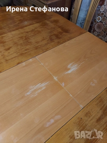 Трапезна маса от масив със шест стола, снимка 6 - Маси - 52678440