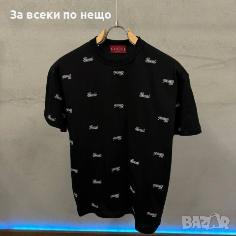 Gucci Мъжка Черна Тениска👕Мъжка Блуза С Къс Ръкав В Черен Цвят Код Mens P.97