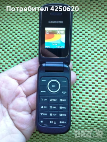 Телефон Samsung GT-E1190 перфектен с зарядно бг меню