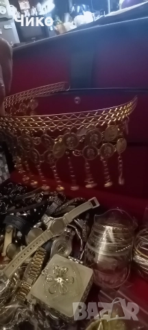 женски шопски позлатен челник , снимка 4 - Антикварни и старинни предмети - 52852224