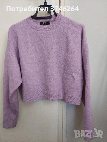 Лилав пуловер bershka