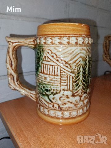 Винтидж Керамични халби за бира 
в немски стил , снимка 16 - Антикварни и старинни предмети - 45888061