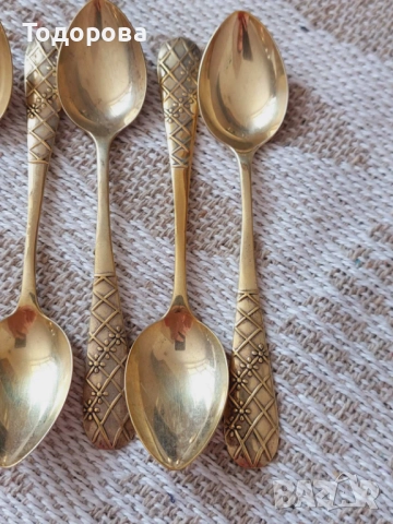 СССР сребърни лъжици-три комплекта. Сребро 875 проба., снимка 6 - Антикварни и старинни предмети - 45693394