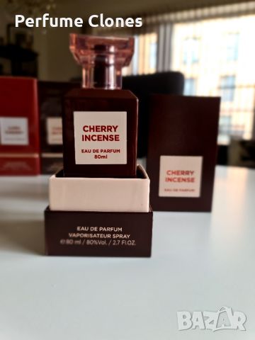 Унисекс Парфюм ◇Cherry Incense 80ml EDP By Fragrance World*  Вдъхновен от Tom Ford Cherry Smoke, снимка 4 - Унисекс парфюми - 46080026