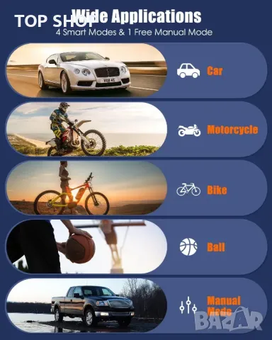 AUTDER Безжична помпа за гуми, преносим въздушен компресор 21V батерия и 12V DC, 180 PSI, снимка 8 - Аксесоари и консумативи - 49938057