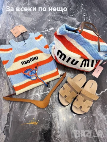 Miu Miu Дамска Рокля Миу Миу - 2 Налични Цвята Код E670, снимка 2 - Рокли - 51099518