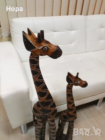Жирафи от дърво, снимка 8 - Декорация за дома - 52659374