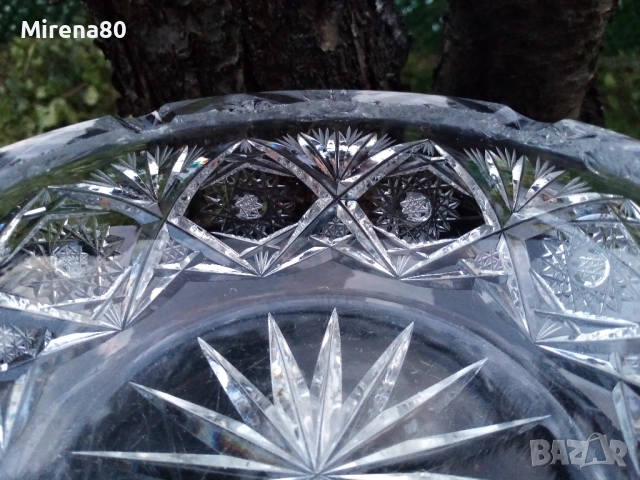 * BOHEMIA * - голям кристален пепелник !, снимка 3 - Антикварни и старинни предмети - 52155726