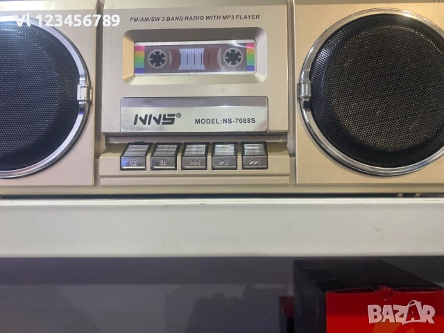 Ретро радио с дизайн на класически радиокасетофон -NNS 7088S , снимка 3 - Радиокасетофони, транзистори - 53817214