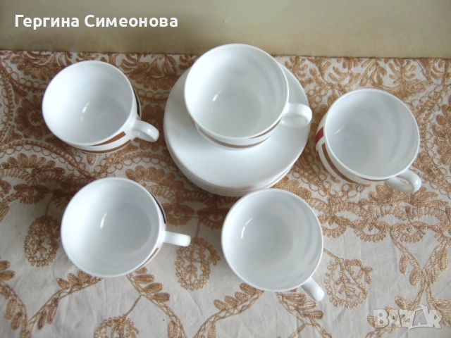 Пет сета френски аркопал, снимка 4 - Чаши - 52641447