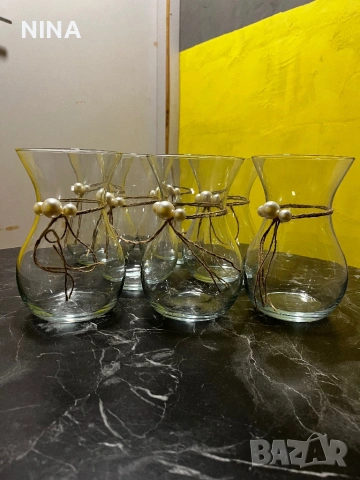 Лот стъклени вази , снимка 3 - Други - 53566288