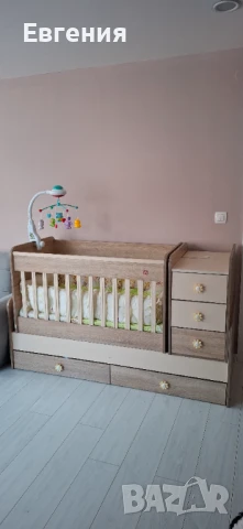 Бебешко легло люлка с матрак и обиколници, повивалник, въртележка....., снимка 3 - Бебешки легла и матраци - 50677162