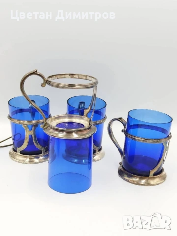 BROGGI Milano 🩵  Винтидж посребрени подстакани, снимка 5 - Чаши - 53174550