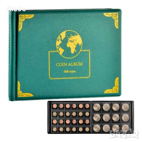 Чисто нов класьор / албум за монети – 300 джоба (30 мм и 38 мм), снимка 5 - Нумизматика и бонистика - 53357021
