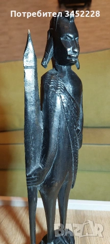 Дърворезба масив за ценители 39см , снимка 6 - Декорация за дома - 54000104