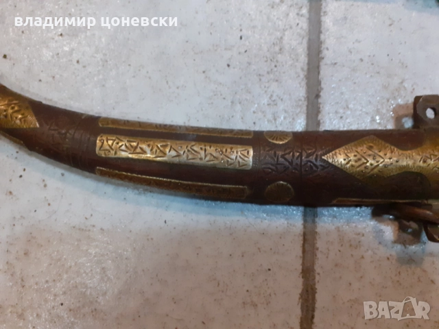 Стара автентична арабска кама,кумая,ханджар, снимка 5 - Антикварни и старинни предмети - 52705198