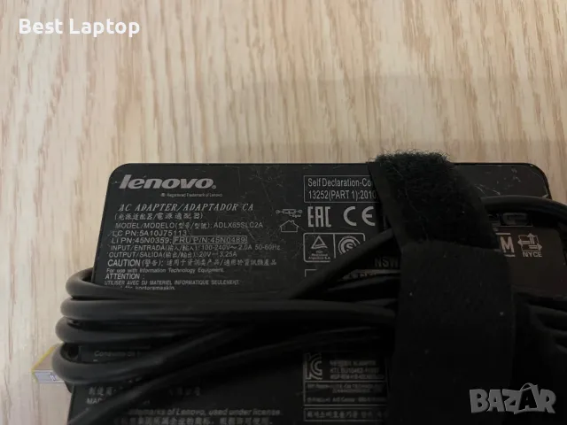 Зарядно Lenovo за лаптоп правоъгълна букса 65w 90w оригинално, снимка 2 - Лаптоп аксесоари - 47281779