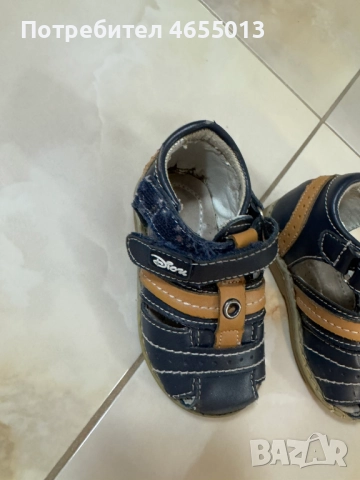 ПОДАРЯВАМ - Детски тъмно сини сандали 20-Номер 12см.-Стелка, снимка 2 - Детски сандали и чехли - 52476296