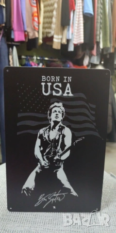 Bruce Springsteen Born In USA-метална табела (плакет), снимка 3 - Китари - 54091564