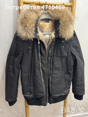 Кожено двулицево яке от естествен косъм, снимка 6 - Якета - 53452569