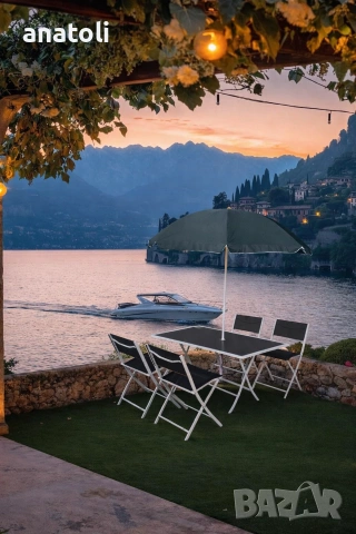 Комплект маса за градина 4 стола 6 части с чадър от Германия , снимка 18 - Градински мебели, декорация  - 48080601