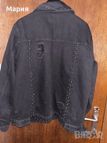 Дънково яке с капси, снимка 5 - Якета - 51600244