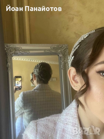 Сватбен аксесоар за коса, снимка 4 - Аксесоари за коса - 51740608