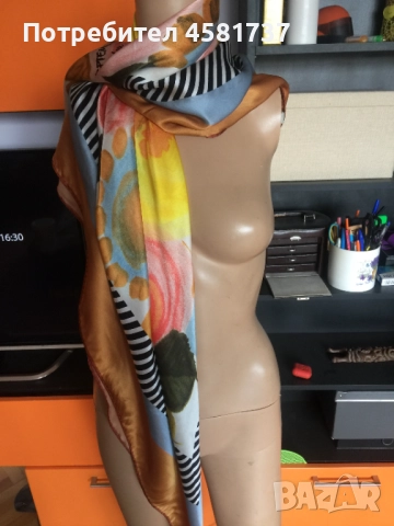 Копринен шал, снимка 7 - Шалове - 51717765