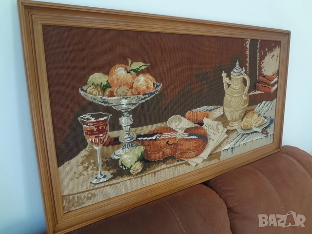 Голям размер гоблен - ръчна изработка, снимка 4 - Гоблени - 51597901