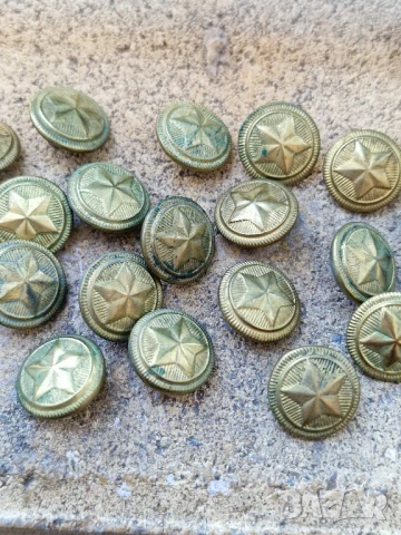 Стари военни месингови копчета, снимка 2 - Антикварни и старинни предмети - 51113021