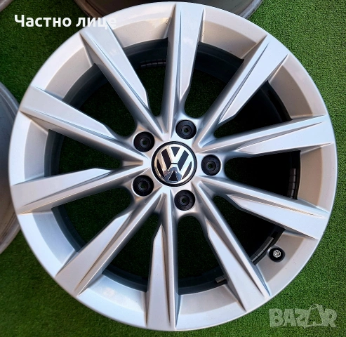 Продавам 4бр оригинални 17-ки джанти за Фолксваген Тигуан, Пасат, Туран, Голф , снимка 2 - Гуми и джанти - 53622624