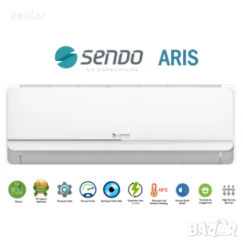 Инверторен климатик SENDO Aris 12000BTU A++, снимка 4 - Климатици - 47141351