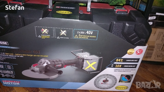 Мощен Акумулаторен Ъглошлайф PARKSIDE, снимка 2 - Ъглошлайфи - 52641862