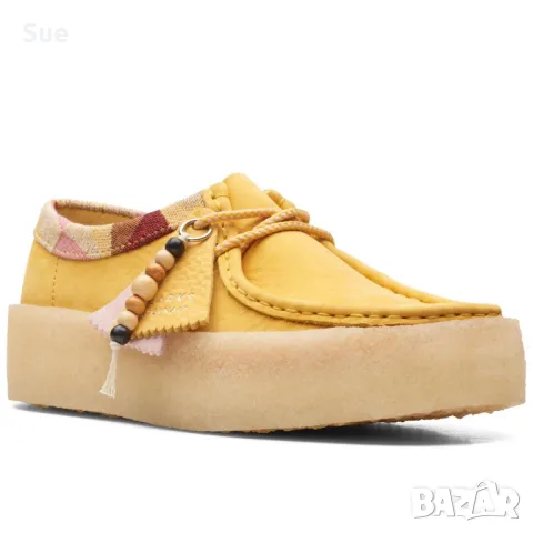 НОВО! Дамски летни обувки тип Wallabees Limited Edition Clarks Жълто