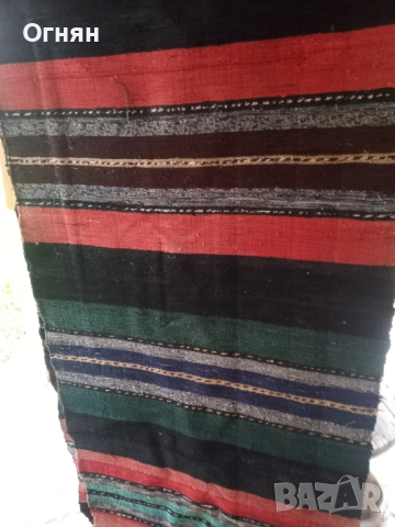 Домашна -Черга ръчно тъкана. Памук Размер 0,70х2,80м., снимка 3 - Антикварни и старинни предмети - 52185052