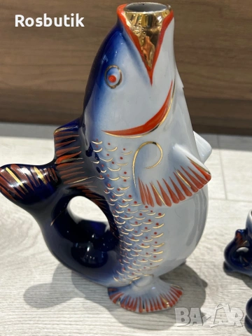 Съветски хит порцеланов сервиз рибки , снимка 4 - Колекции - 53354751