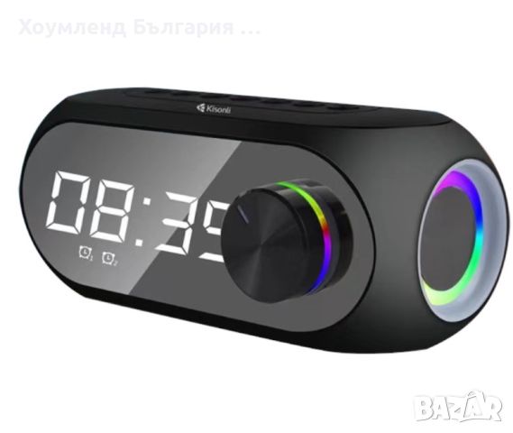 Безжична блутут колонка с радио и часовник, снимка 2 - Bluetooth тонколони - 46055226