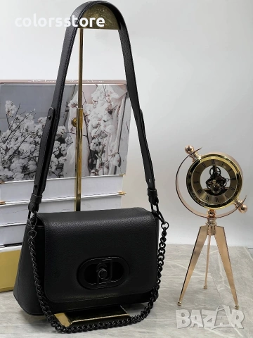 Луксозна Черна чанта  Liu-Jo/SG90, снимка 3 - Чанти - 49807008