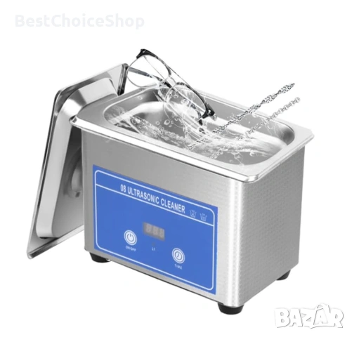 Ултразвукова почистваща вана 0.8L 42KHz 35W с цифров таймер за очила, бижута, часовници, снимка 8 - Друга електроника - 53844539