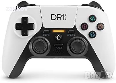 DR1TECH ShockPad II безжичен контролер за игри за PS4/PS3, съвместим с PC/iOS и двойна вибрация, снимка 1 - Аксесоари - 45101343