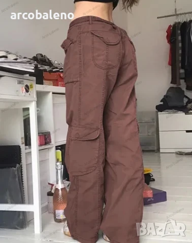 Дамски ежедневни винтидж свободни прави дънкови панталони, 3цвята, снимка 3 - Панталони - 39318561