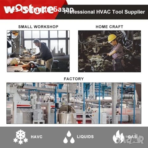 Нов Комплект за фланциране на тръби 45° HVAC ВиК 7 матрици разширяване, снимка 5 - Други инструменти - 53815881